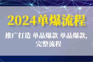2024单爆流程:推广打造 单品爆款 单品爆款,完整流程