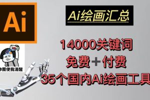 (5272期)AI绘画汇总14000关键词+35个国内AI绘画工具(兔费+付费)头像壁纸不愁-无水印