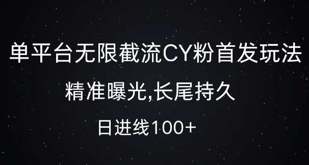 *台无限截流创业粉*玩法,*曝光,长尾*,日引流100+【揭秘】