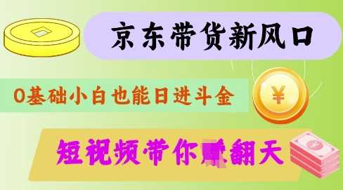 *京东短视频带货代运营秘籍,轻松躺挣【揭秘】