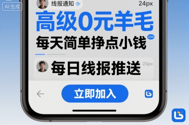 *0元羊毛线报社群项目,每天简单挣点小钱