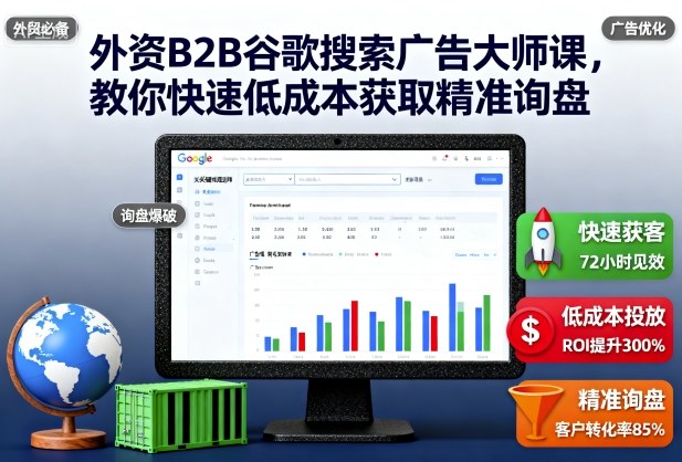 外资B2B谷歌搜索广告大师课,教你快速低成本获取*询盘
