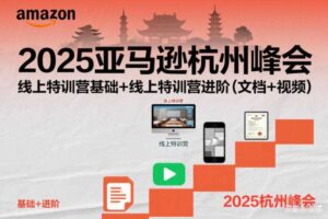 2025亚马逊杭州峰会,线上特训营基础+线上特训营进阶(文档+视频)