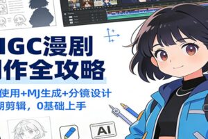 AIGC漫剧制作全攻略:工具使用+MJ生成+分镜设计+后期剪辑,0基础上手