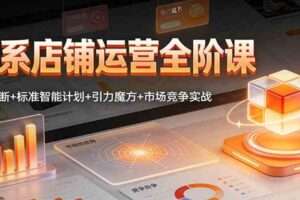 淘系店铺运营全阶课:店铺诊断+标准智能计划+引力魔方+市场竞争实战