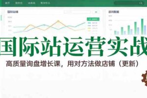 国际站运营实战,高质量询盘增长课,用对方法做店铺(更新)