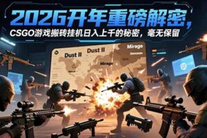 (16904期)2026开年重磅解密,CSGO游戏搬砖挂机日入上千的秘密,毫无保留