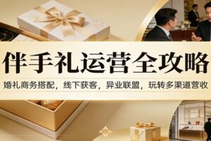 伴手礼运营全攻略:婚礼商务搭配,线下获客,异业联盟,玩转多渠道营收