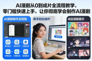 AI漫剧从0到成片全流程教学,零门槛快速上手,让你彻底学会制作AI漫剧【保姆级教程】