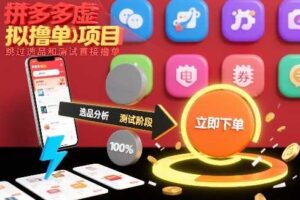 拼多多虚拟撸单项目,跳过选品和测试直接撸单