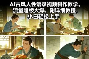 AI古风人性语录视频制作教学,流量超级火爆,附详细教程,小白轻松上手