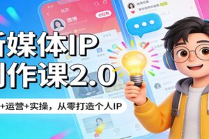 新媒体IP创作课2.0:定位+运营+实操,从零打造个人IP