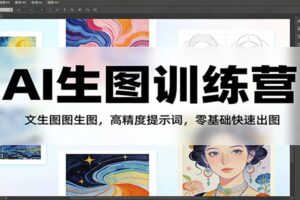 AI生图训练营:文生图图生图,高精度提示词,零基础快速出图