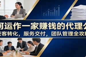 如何运作一家赚钱的代理公司:获客转化,服务交付,团队管理全攻略