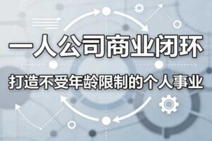 一人公司商业闭环，打造一份不受年龄限制的个人事业