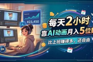 (18051期)每天 2 小时,靠 AI 动画月入 5 位数,比上班赚得多,还自由