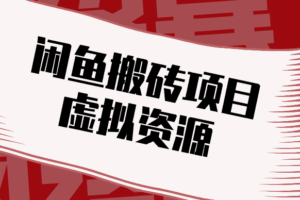 普通人可以做闲鱼虚拟资源搬砖项目,低成本副业轻松月收益万元!