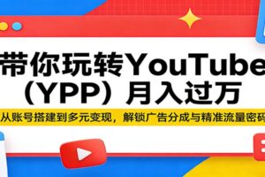 带你玩转YouTube(YPP)月入过万:从账号搭建到多元变现,解锁广告分成与精准流量密码