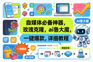 (18391期)玫瑰克隆神器,一键ai爆款工具,自媒体必备,60多个功能的详细教程