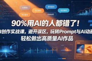 90%用AI的人都错了!AI创作实战课,避开误区,玩转Prompt与AI动画,轻松做出高质量AI作品