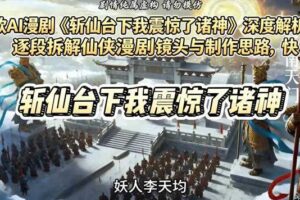 爆款AI漫剧《斩仙台下我震惊了诸神》深度解析课,逐段拆解仙侠漫剧镜头与制作思路,快速复刻爆款创作模式