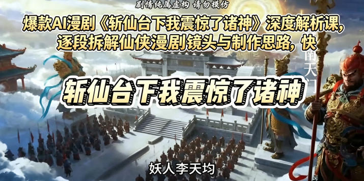 *AI漫剧《斩仙台下我震惊了诸神》*解析课,逐段拆解仙侠漫剧镜头与制作思路,快速复刻*创作模式