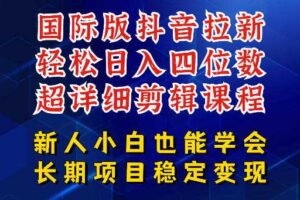 国际版抖音拉新,剪映,醒图,豆包等多玩法教程,长期可做的项目,轻松日入四位数,深度揭秘玩法,干就完了