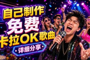 零基础AI制作免费卡拉OK视频教程,从歌曲生成、音轨分离到字幕制作、视频导出,手把手教学