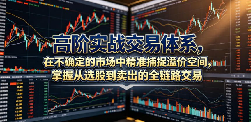 高阶实战交易体系,在不确定的市场中*捕捉溢价空间,掌握从选股到卖出的全链路交易心法(更新6月)