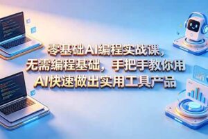 (18785期)零基础AI编程实战课-更新,无需编程基础,手把手教你用AI快速做出实用工具产品