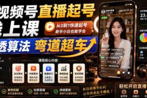 视频号直播起号线上课,吃透算法弯道超车(2026年6月)