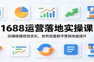 1688运营落地实操课：店铺搭建视觉优化，自然流量数字营销询盘提升