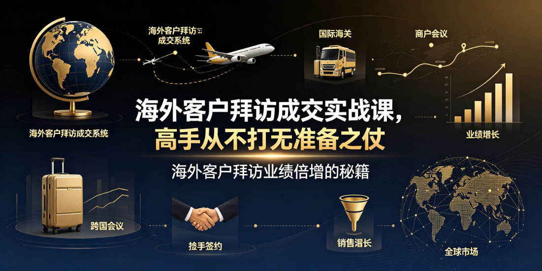 海外客户拜访*实战课,高手从不打无准备之仗,海外客户拜访业绩倍增的秘籍
