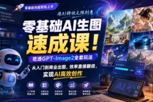 零基础AI生图速成课!吃透GPT-Image2全套玩法,从入门到商业出图,效率直接翻倍,实现AI高效创作