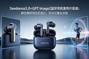 (18730期)Seedance2.0+GPT Image2蓝牙耳机宣传片实战:静态精修到动态成片,双AI引擎全流程