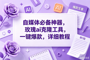 (18951期)玫瑰ai克隆,一键爆款ai神器,自媒体的必备工具,50多个功能,详细教程