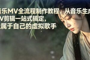 AI音乐MV全流程制作教程,从音乐生成到MV剪辑一站式搞定,打造属于自己的虚拟歌手