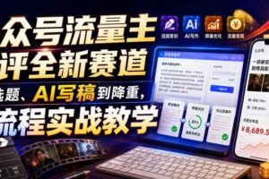 公众号流量主剧评全新赛道,从选题、AI写稿到降重,全流程实战教学
