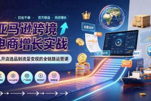 (19308期)亚马逊0-1孵化特训营8期:从注册风控到稳定日出千单实战,规避审核封店风险,标准化执行流程落地