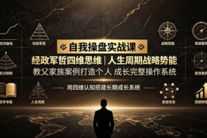 (19398期)自我操盘实战课:经政军哲四维思维|人生周期战略势能|教父家族案例打造个人成长完整操作系统