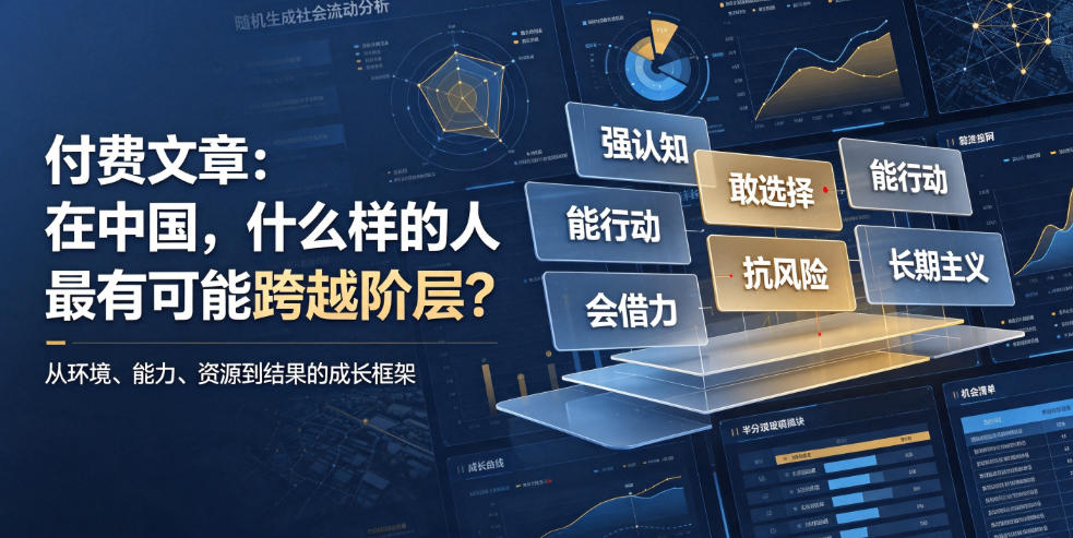 付费文章:在中国,什么样的人最有可能跨越*?