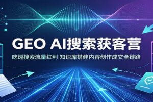 GEO AI搜索获客营:吃透搜索流量红利,知识库搭建内容创作成交全链路