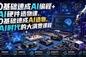 0基础速成AI编程+AI硬件造物课,0基础速成AI造物,AI时代的大满贯课程