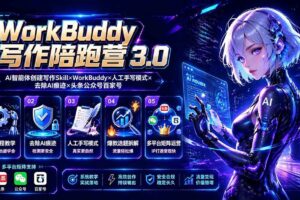 (19616期)WorkBuddy写作陪跑营3.0-更新:Ai智能体创建写作Skill×WorkBuddy×人工手写模式×去除AI痕迹×头条公众号百家号