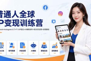 (19568期)普通人全球IP变现训练营:Facebook×Instagram入门×个人IP定位×AI辅助创作×前30天运营×变现路径