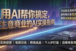(19608期)用AI帮你搞定,生意商业的AI实操指南,开启新生意时代,重构增长新范式,解锁AI时代决胜法则