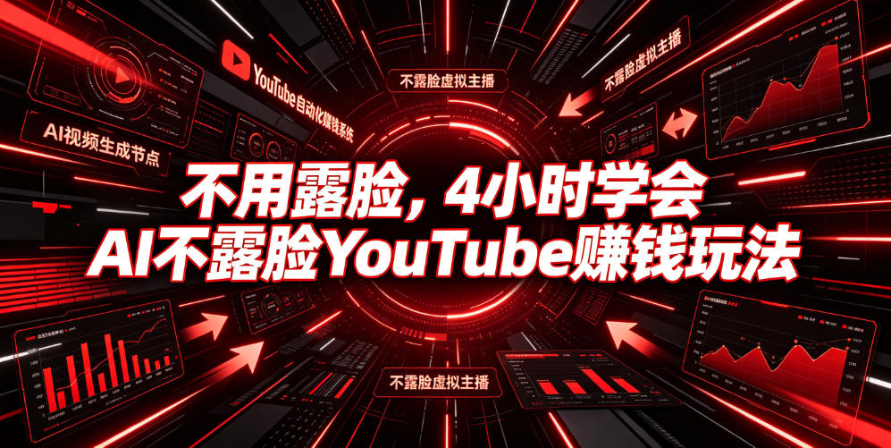 不用露脸,4小时学会AI不露脸*賺钱玩法【原创双语字幕】