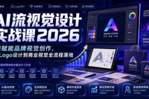 AI流视觉设计实战课2026:AI赋能品牌视觉创作,从Logo设计到商业视觉全流程落地