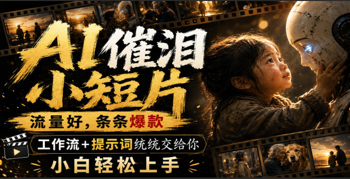 AI催泪小短片,流量好,条条*,工作流+提示词统统交给你,小白轻松上手