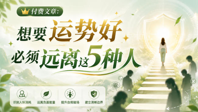 付费文章:想要运势好,*远离这5种人